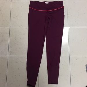 Old Navy Mid Rise Maroon/Pink Compression Leggings